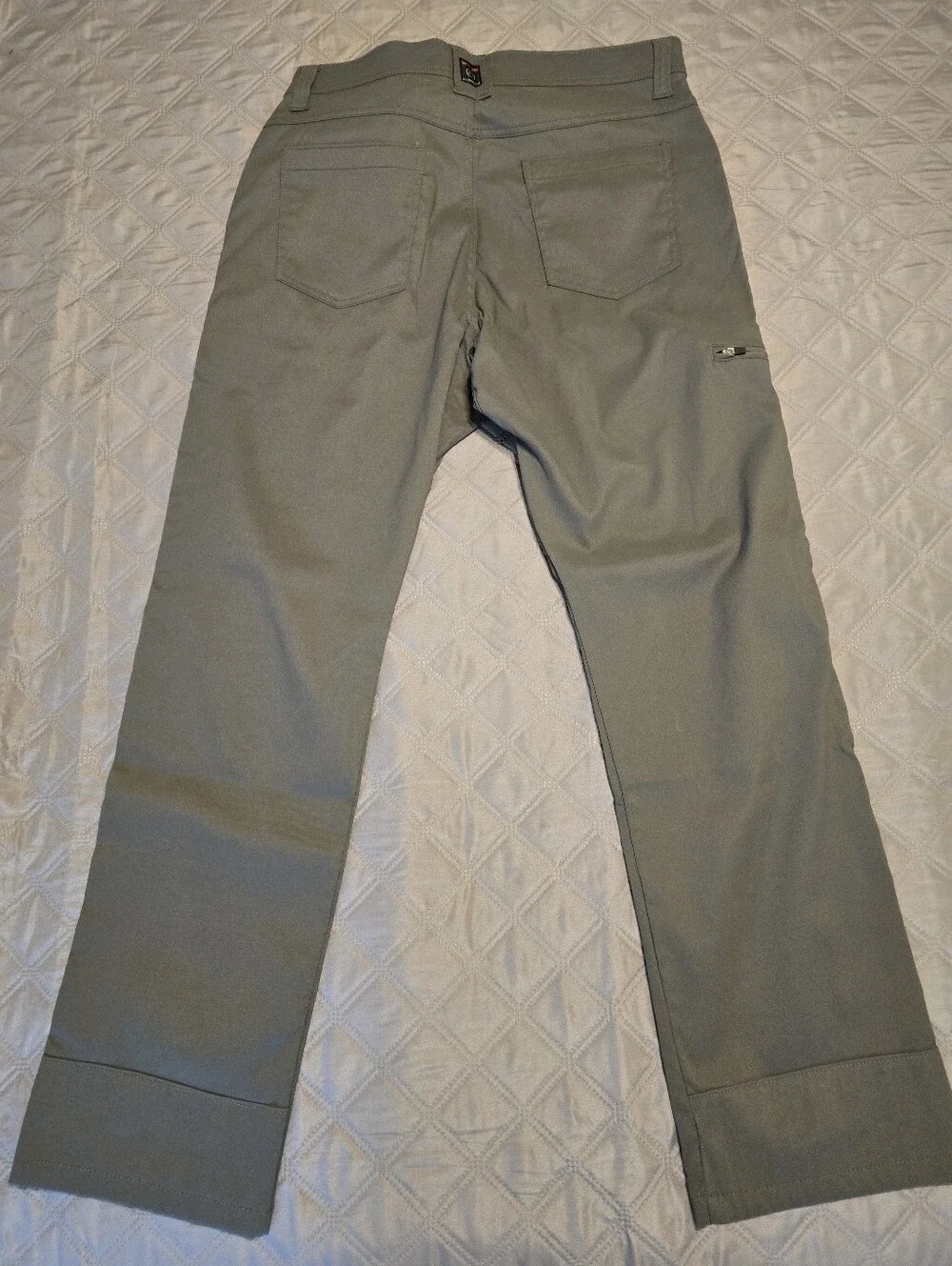 New Mens Wrangler All Terrain Gear Cliffside Utility Pants- Gray- 36x32